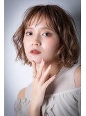 □外国人風ハイライトゆるふわボブパーマ315★川口20代30代40代!