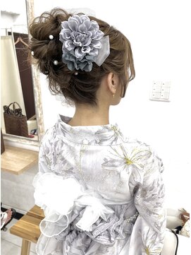 プティクローシェ バイ クオーレ(petite cloche by CUORE) 【浴衣ヘア】高めアップお団子ヘアまとめ髪