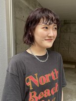 ハル 円山(HARU)&nbsp;ビターレッドのミニボブパーマ