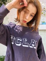 ゲーム バイ アランスミシー 横浜(GAME by Alan Smithee) 外ハネボブ/ダブルカラー/ミルクティーベージュ/ボブ