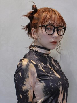 シアン(SYAN) オレンジヘア/オレンジカラー/オレンジブラウン/ヘアアレンジ