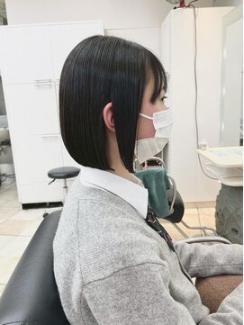 ラルム 新宿(LARME SHINJUKU) ブリーチなしチェリーブラウン髪質改善イルミナカラー前髪/新宿