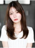 ☆レイヤーカット毛先ワンカールくせ毛風カール薄めバングデジパ