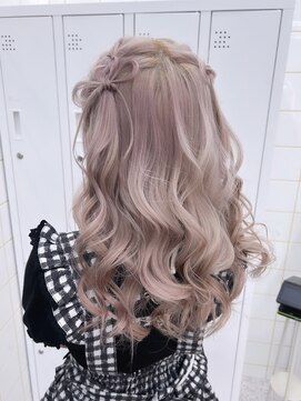 ガーランド(Girland) 【girland】リボンハーフツインアレンジ/韓国風/レイヤーカット