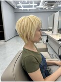 ショートカットショートボブレイヤーボブブリーチなしカラー