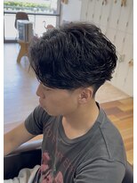 イエローコーン 金沢文庫店(YELLOW CORN) センターパート/ニュアンスパーマ/メンズパーマ