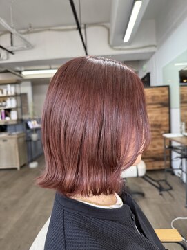 ルアン 上通り(ruen) 春カラーピンク×外ハネボブruen熊本Hina