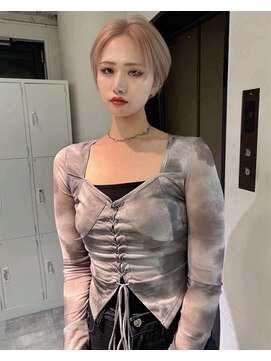 ペレ 梅田(PELE) イメチェン/ピンクベージュ/アンブレラカラー/前髪/梅田