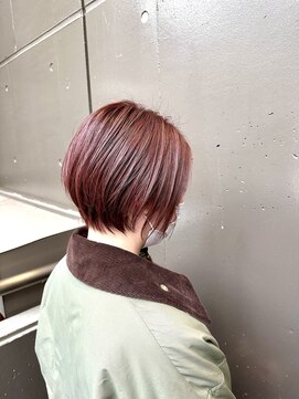 プランツヘアー ピンクベージュ×ショートボブ×ナチュラル