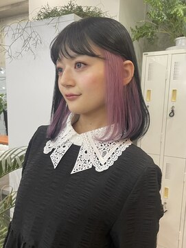 サクラ オモテサンドウ(SAKURA) 人気ダブルカラー！インナーピンク/髪質改善/インナーカラー