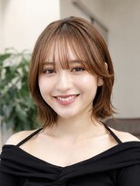 オーラ オモテサンドウ(Aura omotesando) シースルーバング×顔まわりレイヤーくびれミディボブ