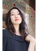 前髪なし大人ノーブル黒髪暗髪ナチュラルクール系20代30代