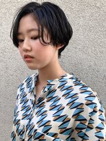 トップヘアーヒルズ 安城(TOP HAIR HILLS)&nbsp;ハンサムショート/前髪パーマ/アッシュブラック