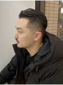 かきあげオールバックフェードカットスタイル
