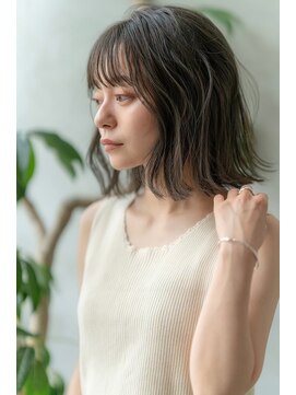 オースティン 登戸向ケ丘遊園(AUSTIN) 大人かわいい前髪セシルカットココアブラウンフリンジウェーブ