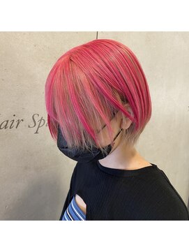 ヘアスピリッツアンクス(Hair Spirit anx) 個性的ピンク！アンブレラカラー