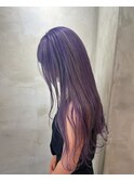 ダブルカラー/ハイトーン/パープル/透明感/韓国風