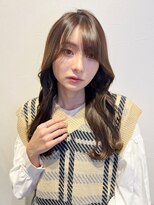 ロンド ストラーダ 心斎橋(Lond strada)&nbsp;韓国前髪顔周りロング×デザインカラー[心斎橋/髪質改善]