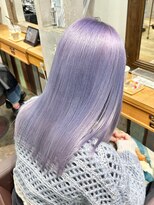 ロア 福岡天神本店(LORE) ダブルカラーハイトーンカラーラベンダーベージュカラーブリーチ