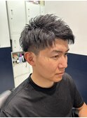【メンズカット】ツーブロショートレイヤースタイル