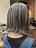 〈矢作指名ご新規様〉似合わせ診断カット+白髪ぼかしハイライト+tr