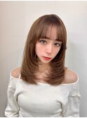 20代30代◎ナチュラルブラウン×レイヤー