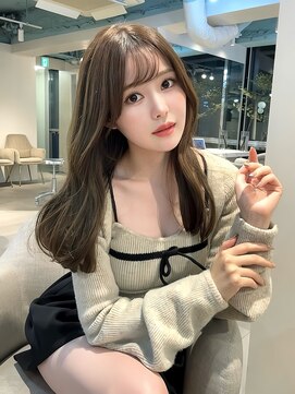 マインバイアフロートギンザ(MYNE by AFLOAT GINZA) レイヤーカット/顔周りカット/おくれ毛/ミルクティーカラー