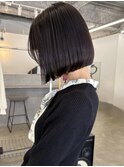 丸みのあるミニボブスタイル◎