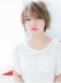 博多/髪質改善/バレイヤージュ★フェザーショートボブパーマe
