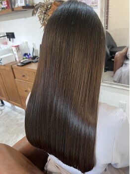 グレースドットエヌ(grace.N)の写真/【女性スタイリスト×完全貸切】オーガニック等髪や頭皮にやさしい薬剤にこだわりあり◎しなやかな艶髪へ♪