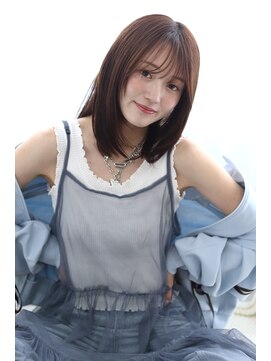 ヘアリゾート バレンタイン(hair+resort valentine) 20代30代40代/抜け感シースルー◎ミディアムストレート