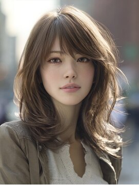 アルトリスト(Altruist Aging×HAIR&SPA) ★ダークアッシュ大人ガーリーボブ着物ミディアムレイヤーカット