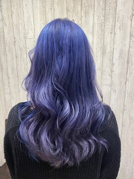 アース 東戸塚店(HAIR & MAKE EARTH) 20代30代◎透明感ブルーラベンダーグラデーションロング
