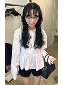 秋のトレンドレイヤーパーマオフブラック