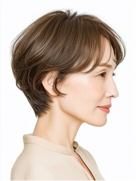 クラゲヘアー/小顔/ココアベージュ/オリーブグレー/川西