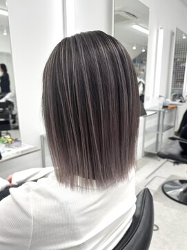 バレイヤージュ盛岡ハイライトグラデーションケアブリーチ