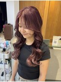 ハイトーン　ピンクラベンダー　　ケアブリーチ　ロング　横浜★