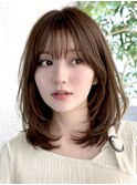 結べるミディアムヘア/大人レイヤーカット/ 30代40代50代表参道