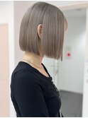 【MOMO】ハイトーンボブ/切りっぱなしボブ/ホワイトベージュ