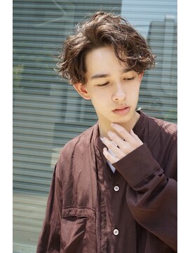 フィフス(fifth) 七三オールバックかき上げヘアツイストパーマツーブロック