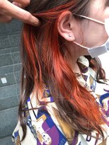 ビヨンドイー(beyond E)&nbsp;グレージュ×イヤリングアプリコットオレンジ