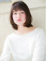 ブルー(BLUE)&nbsp;*CUORE水戸*…シースルー艶カラー前下がりナチュラルストレートb