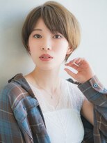 耳かけシンプルショート/丸みシルエット/上品大人ショート/銀座