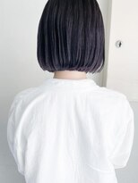 キャンバス バイ ネオリーブ 横浜西口(Canvas by neo.)&nbsp;切りっぱなしボブ　ぱっつんボブ　ネイビーブルー