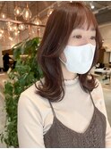 柴田ハイライトショコラアッシュヘルシースタイルふんわりカール
