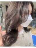 ブリーチなしのグレージュカラー！