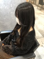 アイディール 心斎橋店(:ideal) シースルーバング20代30代40代 韓国ヘア― 黒髪 大人可愛い