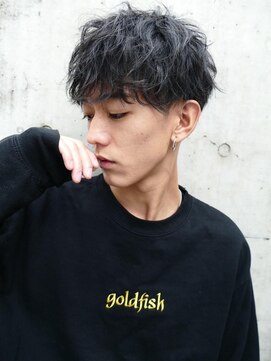 シェノン オム 梅田(CHAINON HOMME) MEN'S HAIR/マッシュパーマ/アッシュブラック