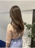 オリーブベージュ　ブラウンベージュ　レイヤーボブ