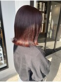 20代30代大人可愛い切りっぱなしボブロブピンク